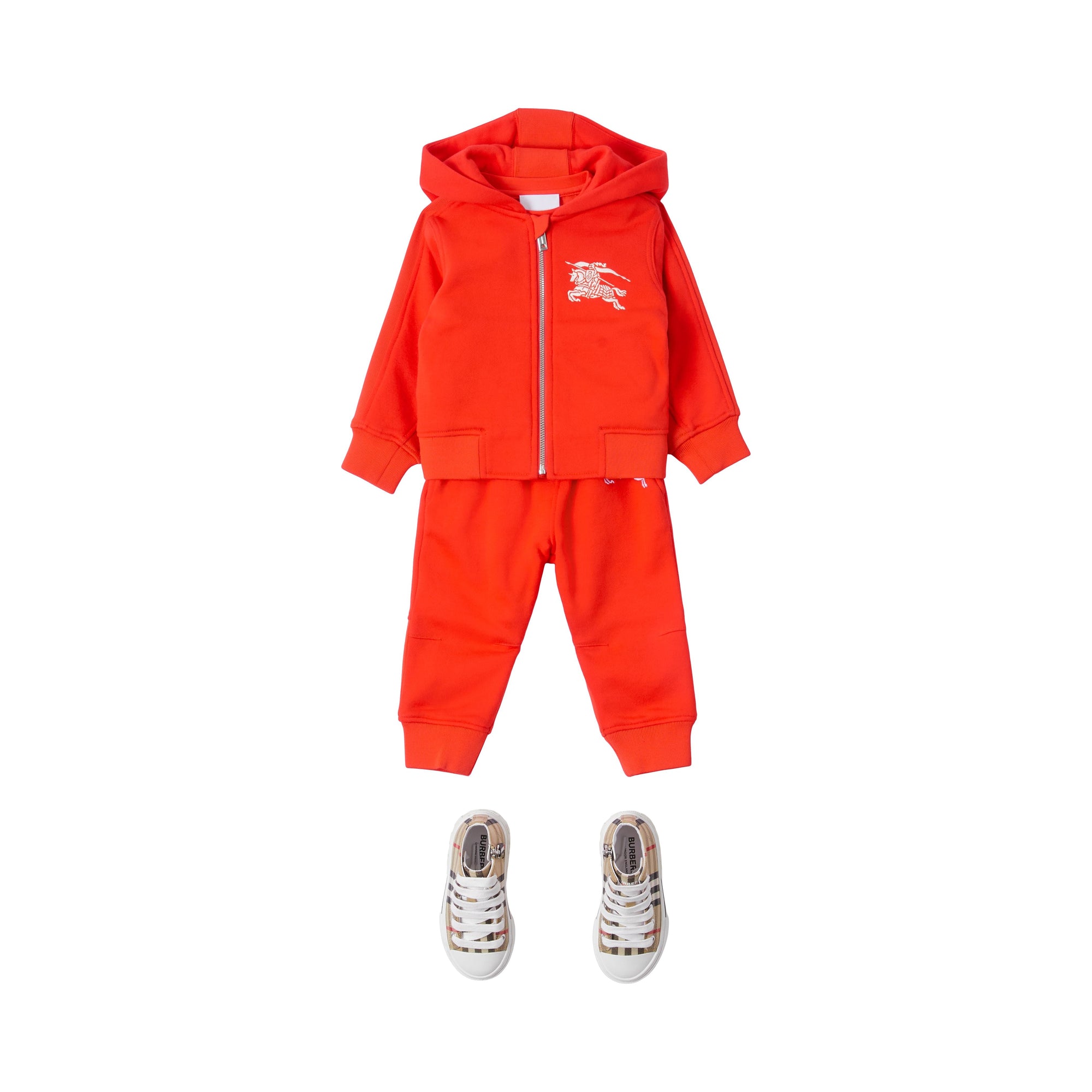 Pantalon de survêtement en coton à motif cavalier - Scarlet Orange