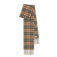 Écharpe légère en cachemire à motif check - Archive Beige