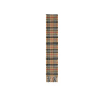 Écharpe légère en cachemire à motif check - Archive Beige