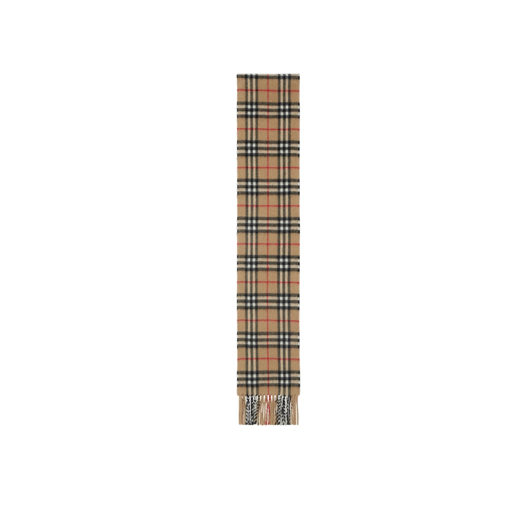 Écharpe légère en cachemire à motif check - Archive Beige