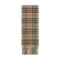 Écharpe légère en cachemire à motif check - Archive Beige