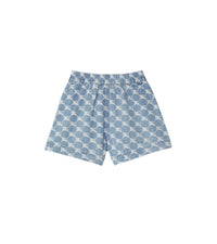 Short en denim à motif cavalier - Pale Blue