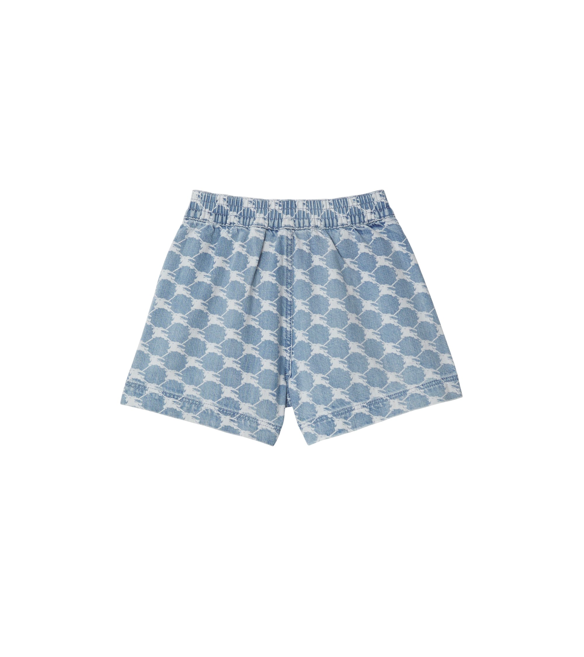 Short en denim à motif cavalier - Pale Blue