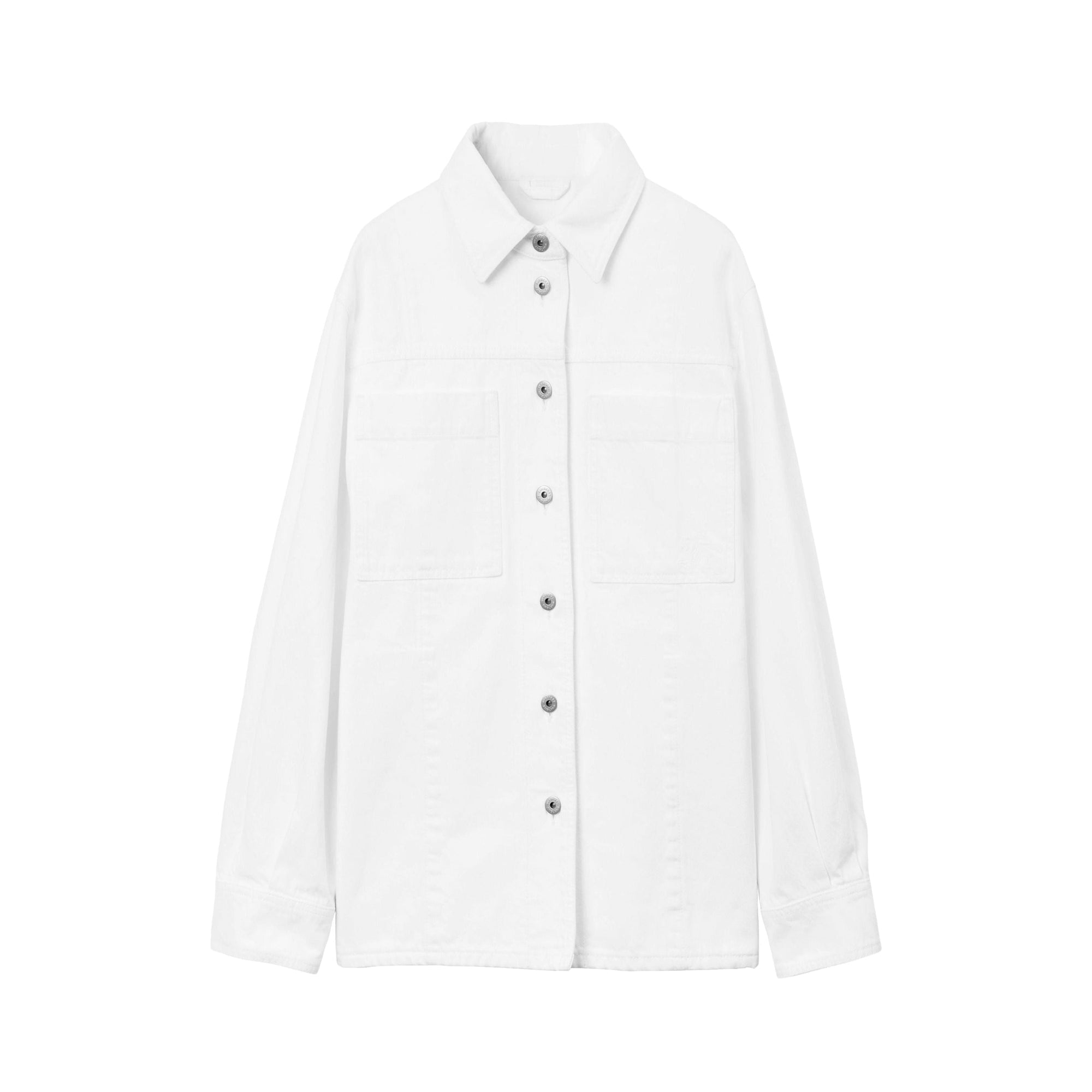 Surchemise à poches en denim - White