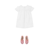 Robe en coton et soie à motif cavalier - Whitetern