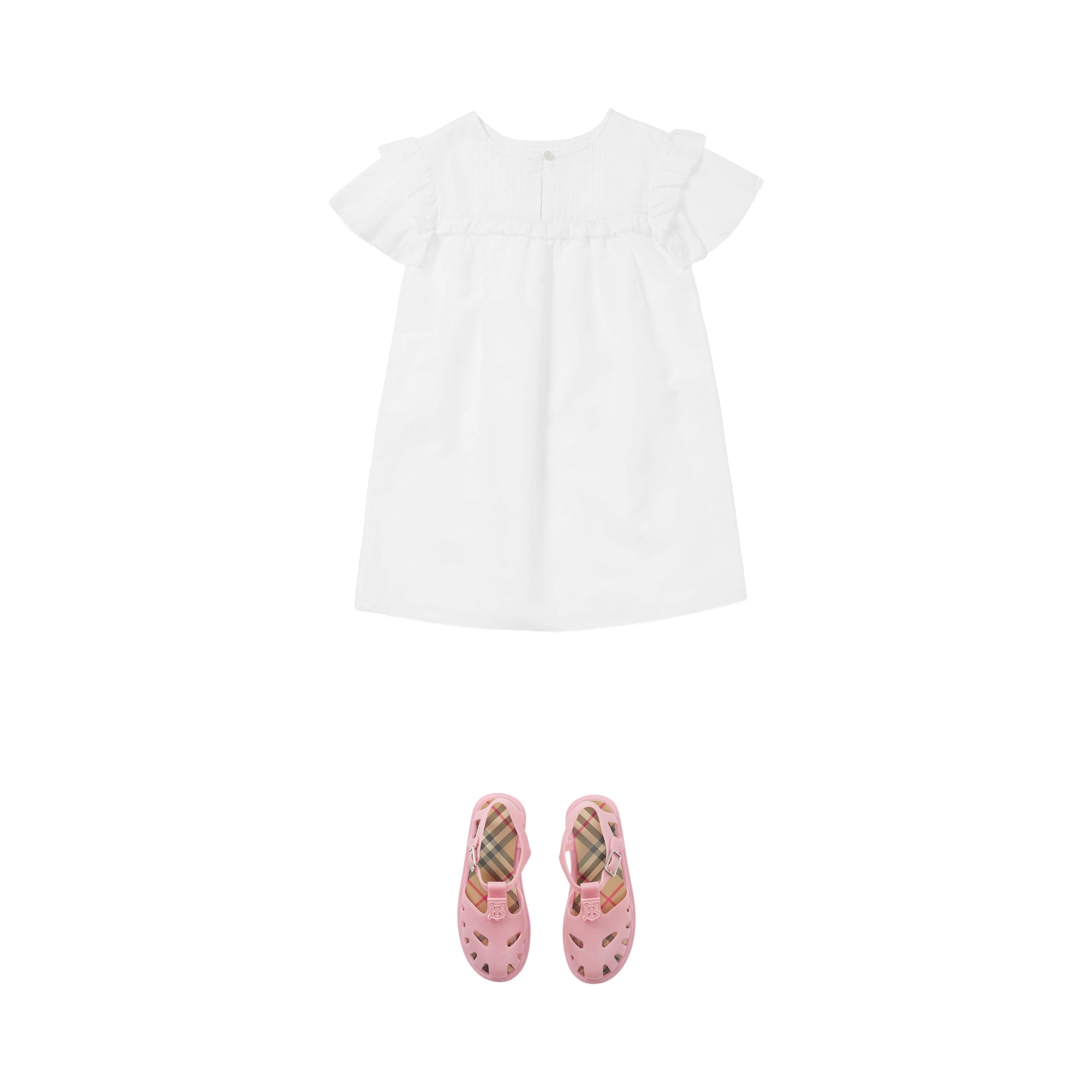 Robe en coton et soie à motif cavalier - Whitetern