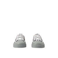 Sneakers en coton à motif check - Cool Charcoal Grey