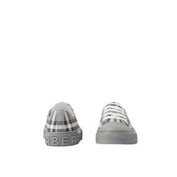 Sneakers en coton à motif check - Cool Charcoal Grey