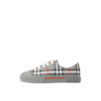 Sneakers en coton à motif check - Cool Charcoal Grey