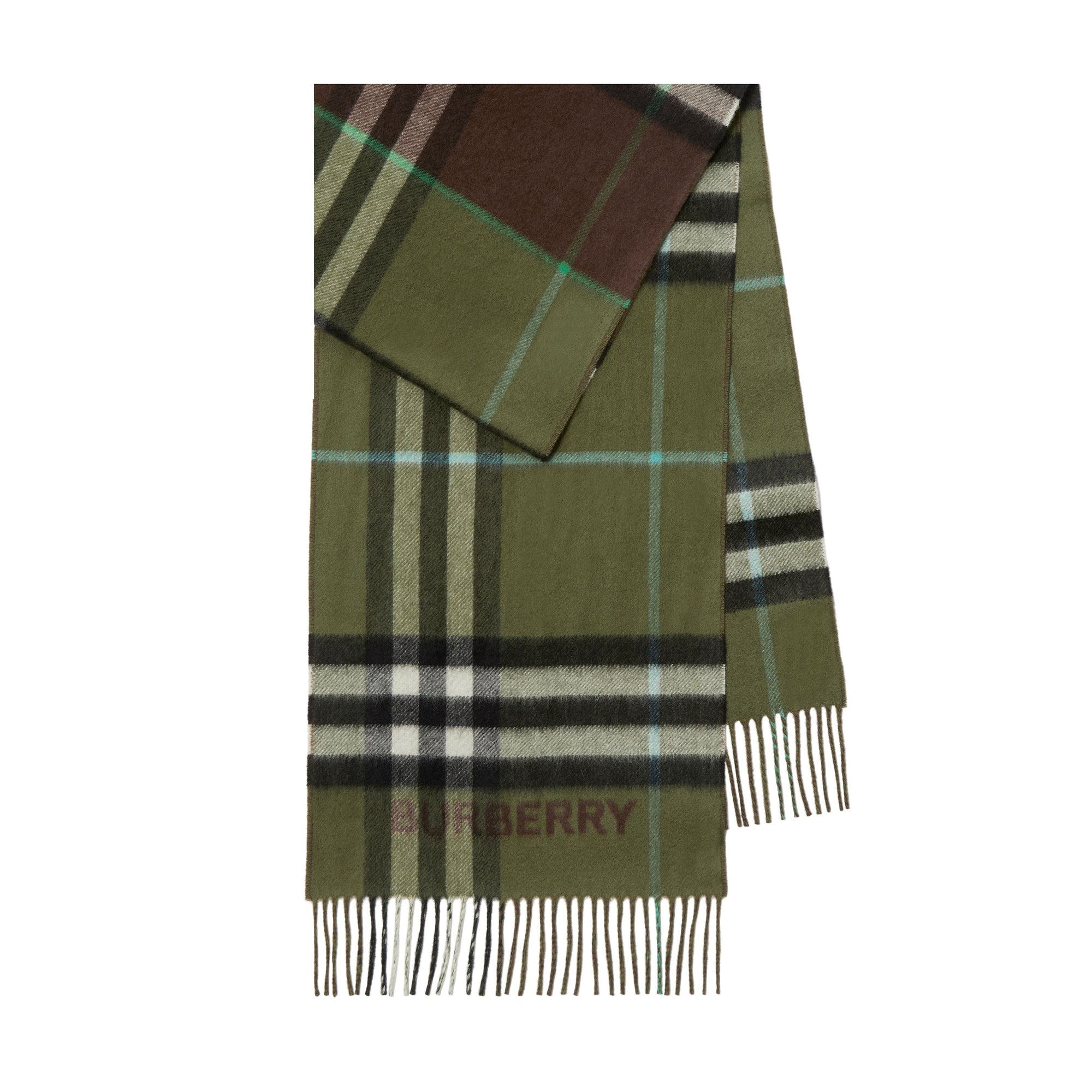 Écharpe en cachemire à motif check - Brown & Shrub