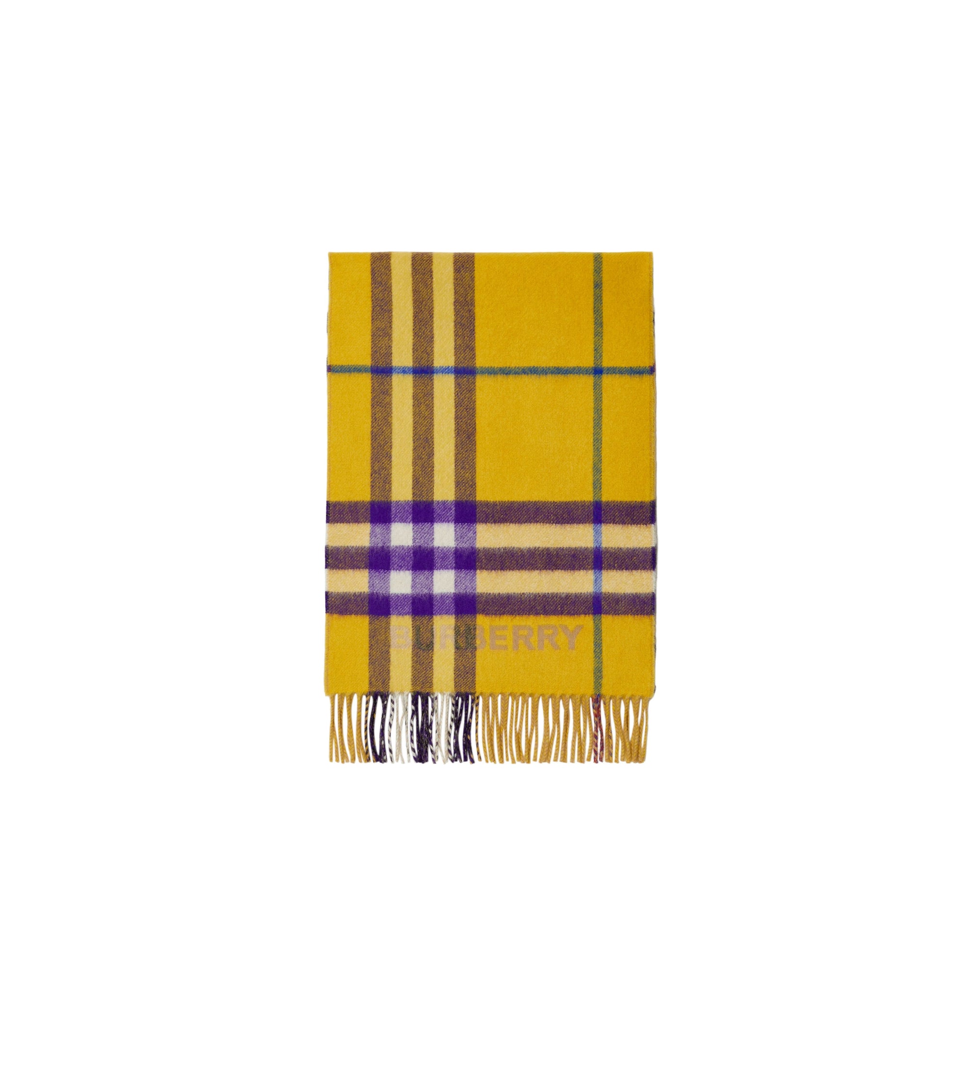 Écharpe en cachemire à motif check - Archive Beige & Pear