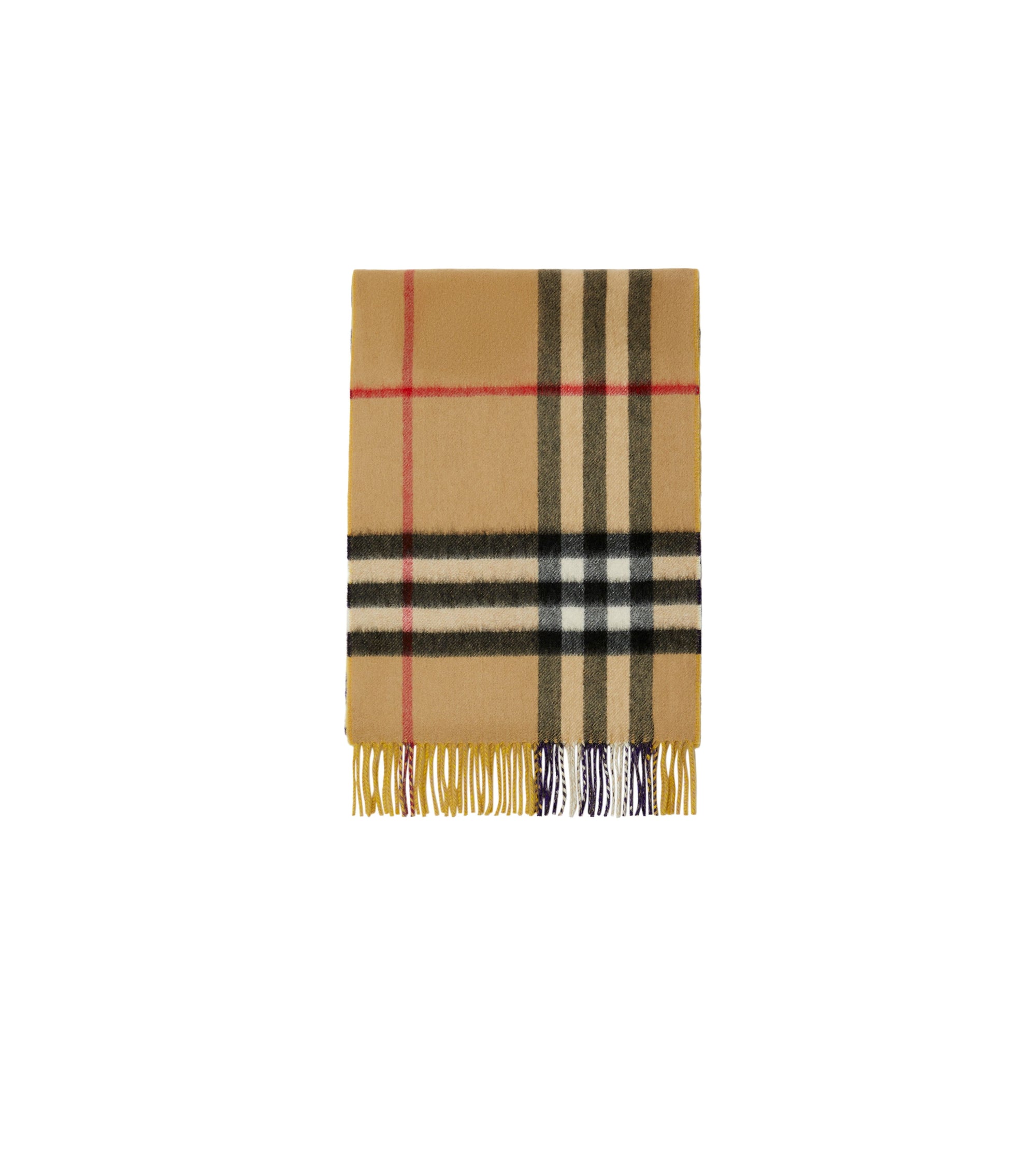 Écharpe en cachemire à motif check - Archive Beige & Pear