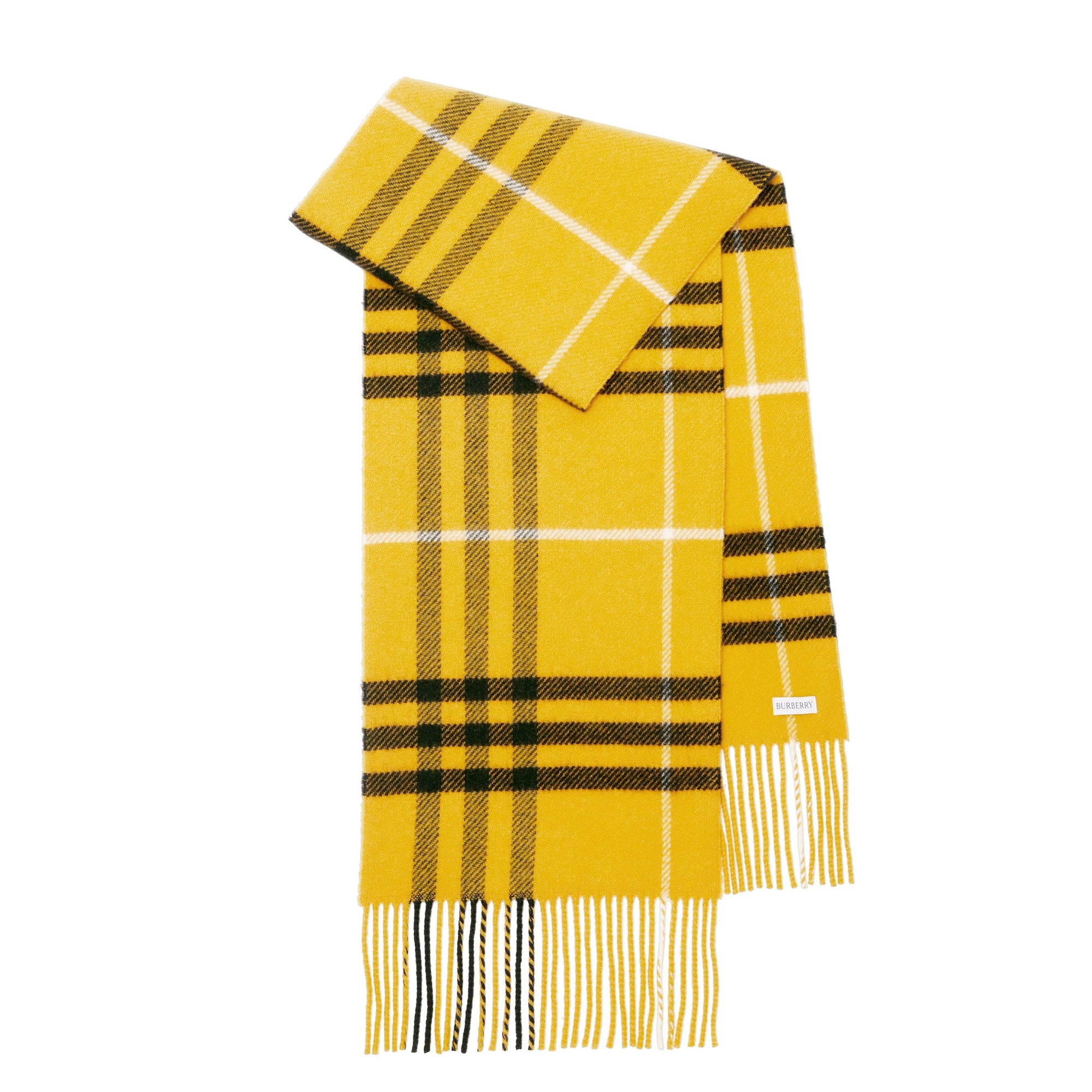 Écharpe en laine et cachemire à motif check - Pear