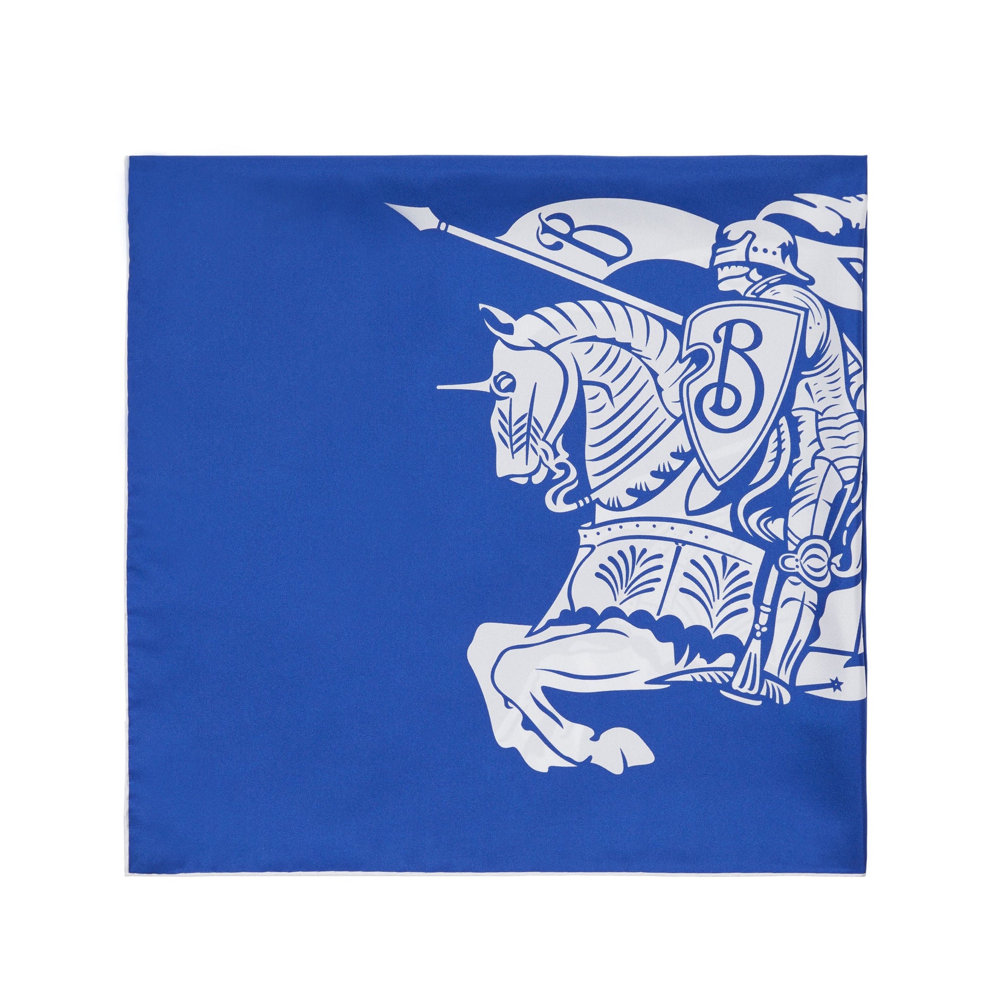 Foulard en soie à motif cavalier - Knight