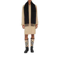 Écharpe réversible en cachemire à motif check - Archive Beige & Black