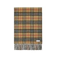 Écharpe réversible en cachemire à motif check - Archive Beige & Black