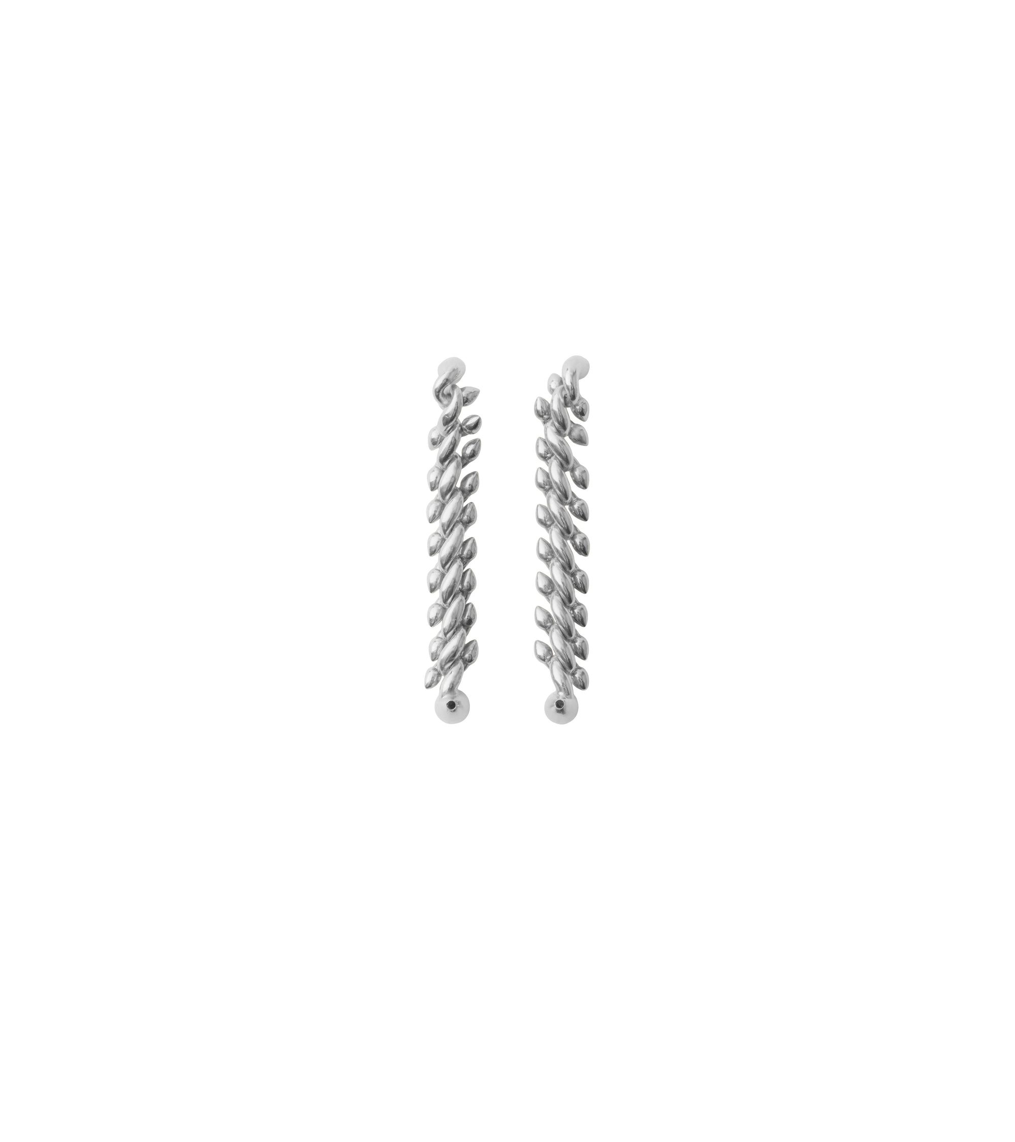 Boucles d'oreilles à chaîne en forme de lance - Silver