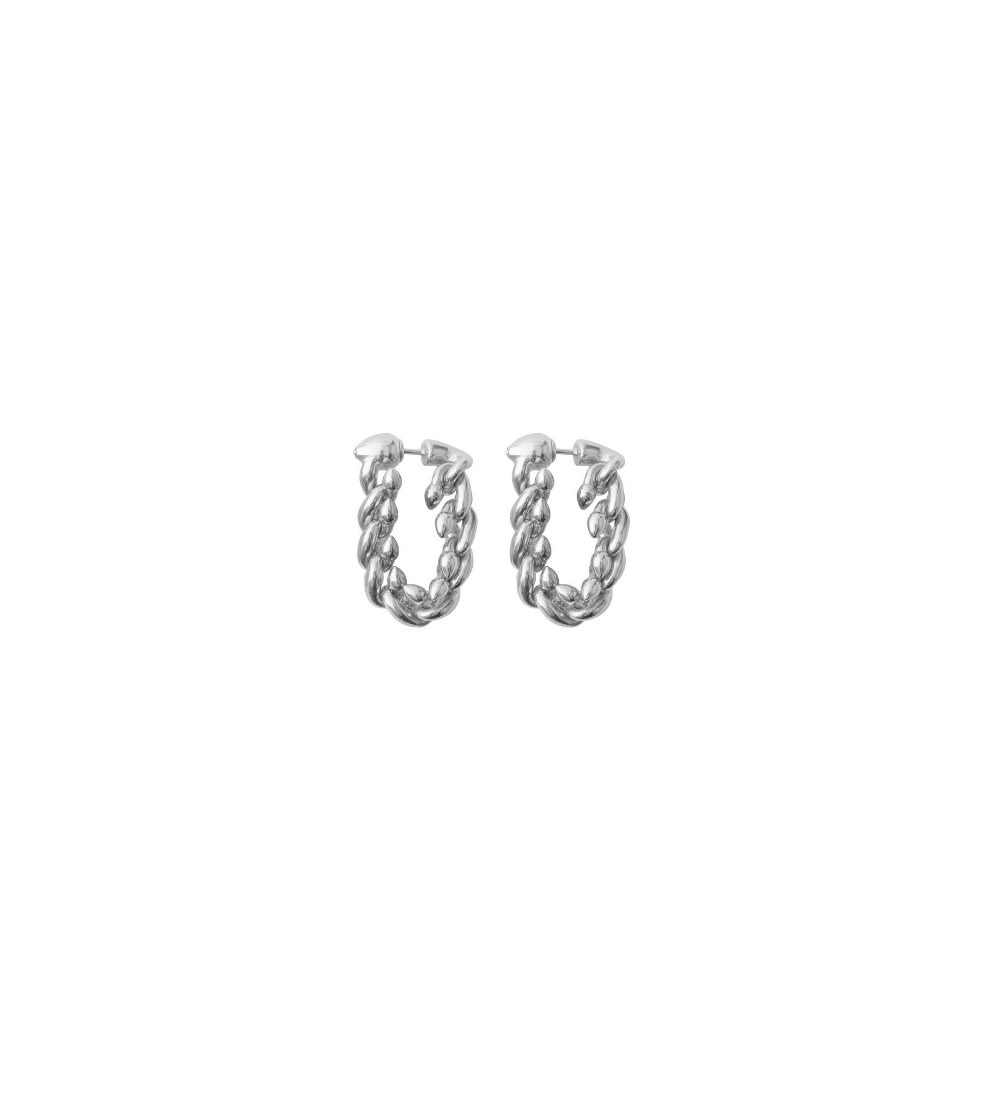 Boucles d'oreilles à chaîne en forme de lance - Silver