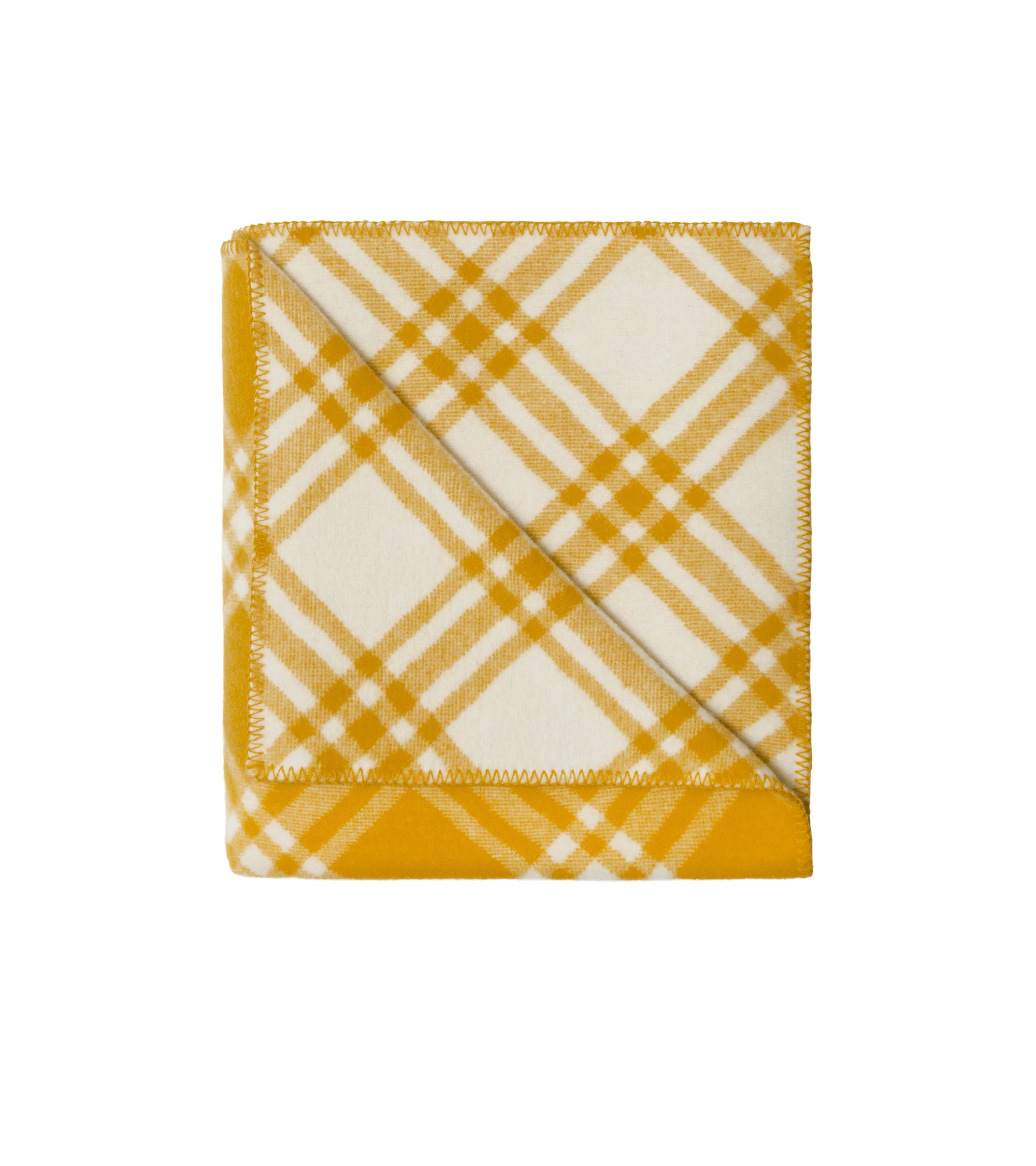 Couverture en laine à motif check - Pear