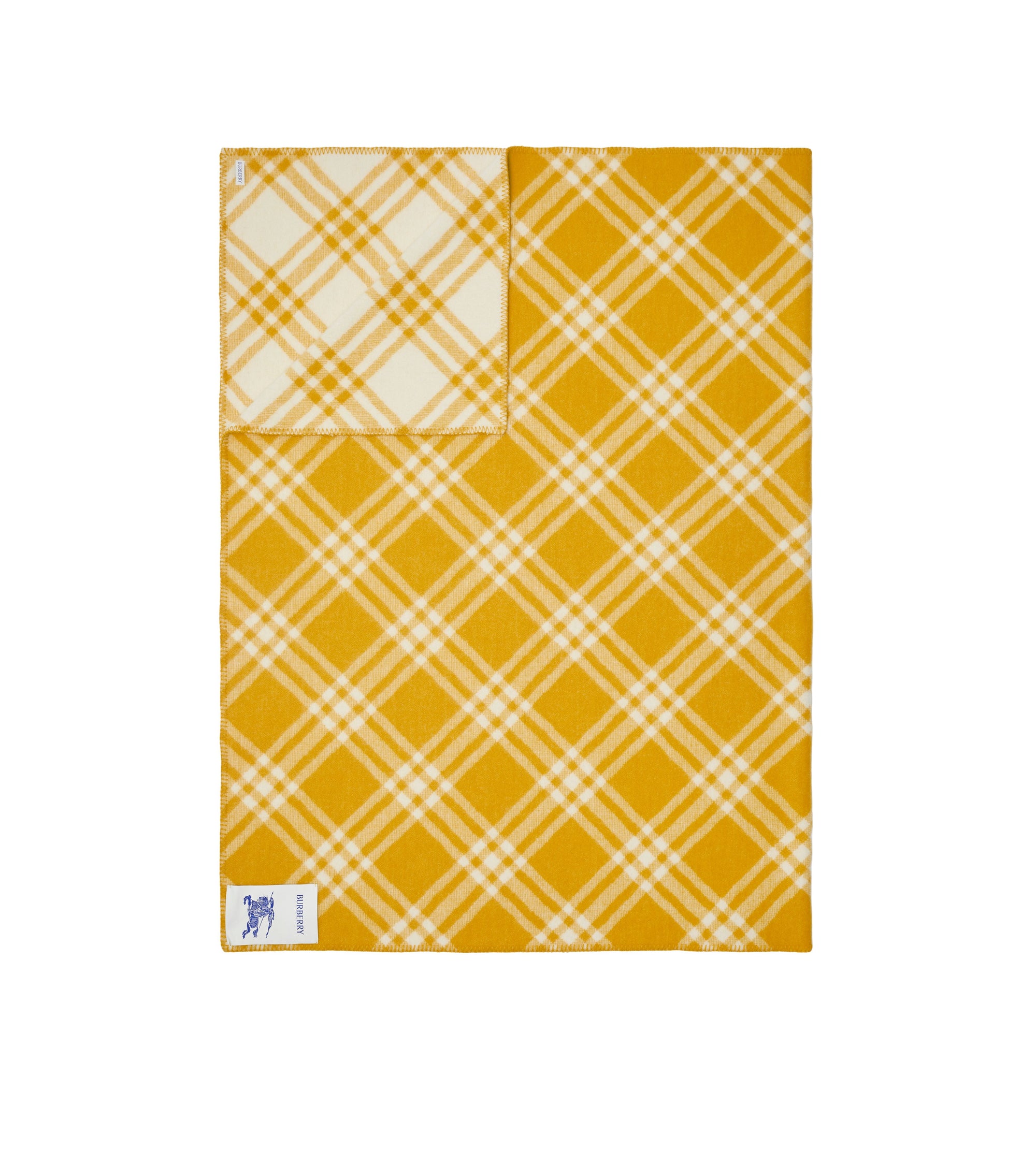 Couverture en laine à motif check - Pear