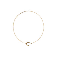 Collier Hook pavé - Gold & Clear