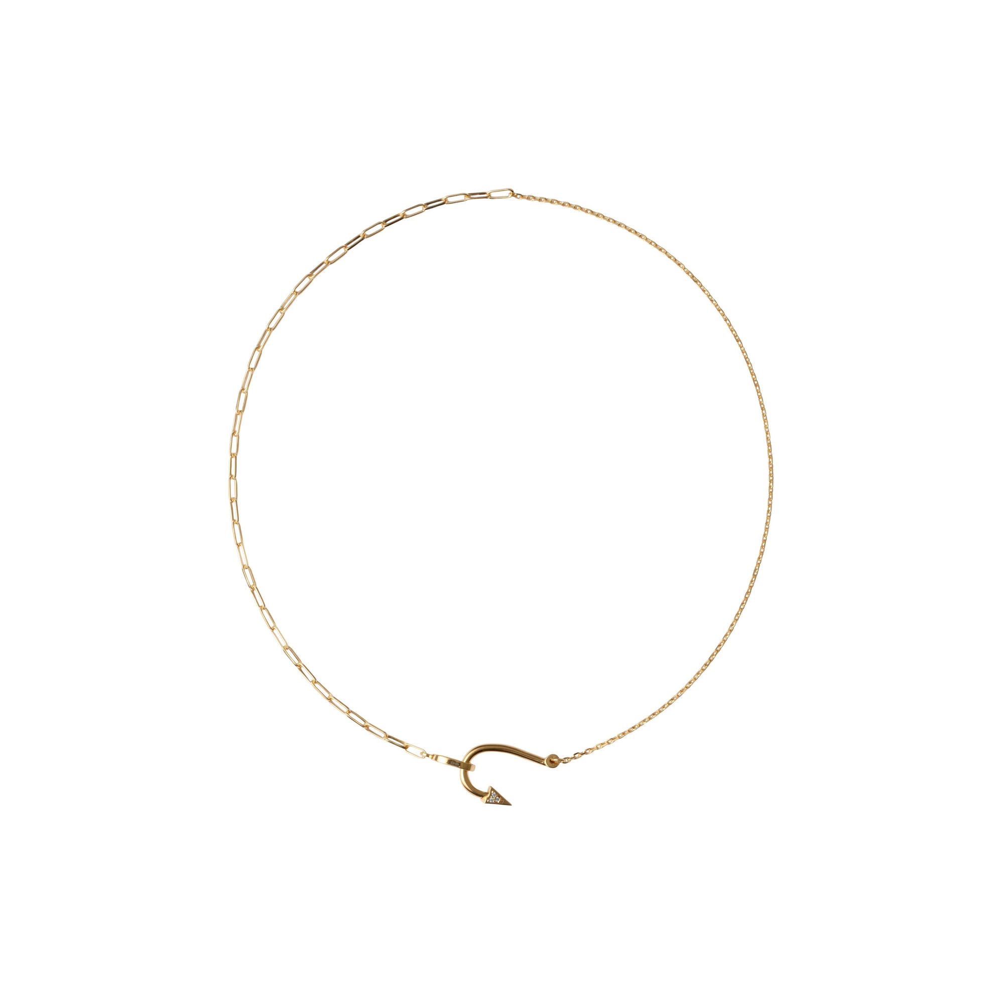 Collier Hook pavé - Gold & Clear