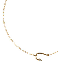 Collier Hook pavé - Gold & Clear