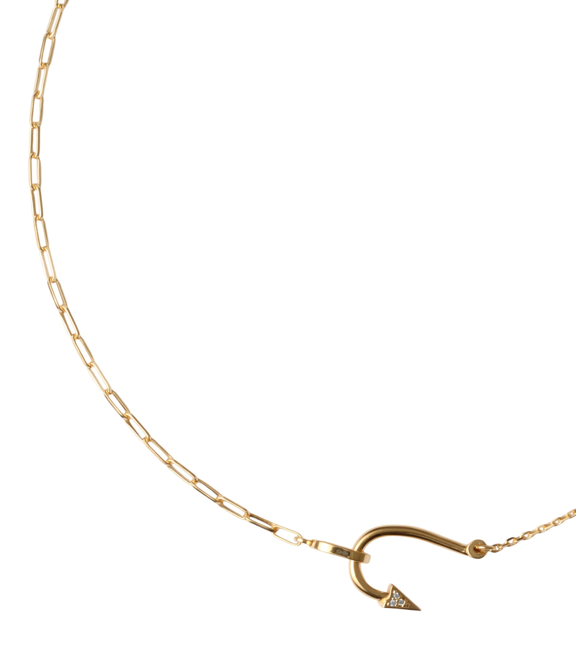 Collier Hook pavé - Gold & Clear