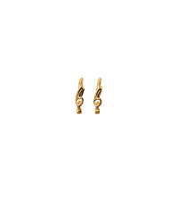 Boucles d'oreilles Hook pavées - Gold & Clear
