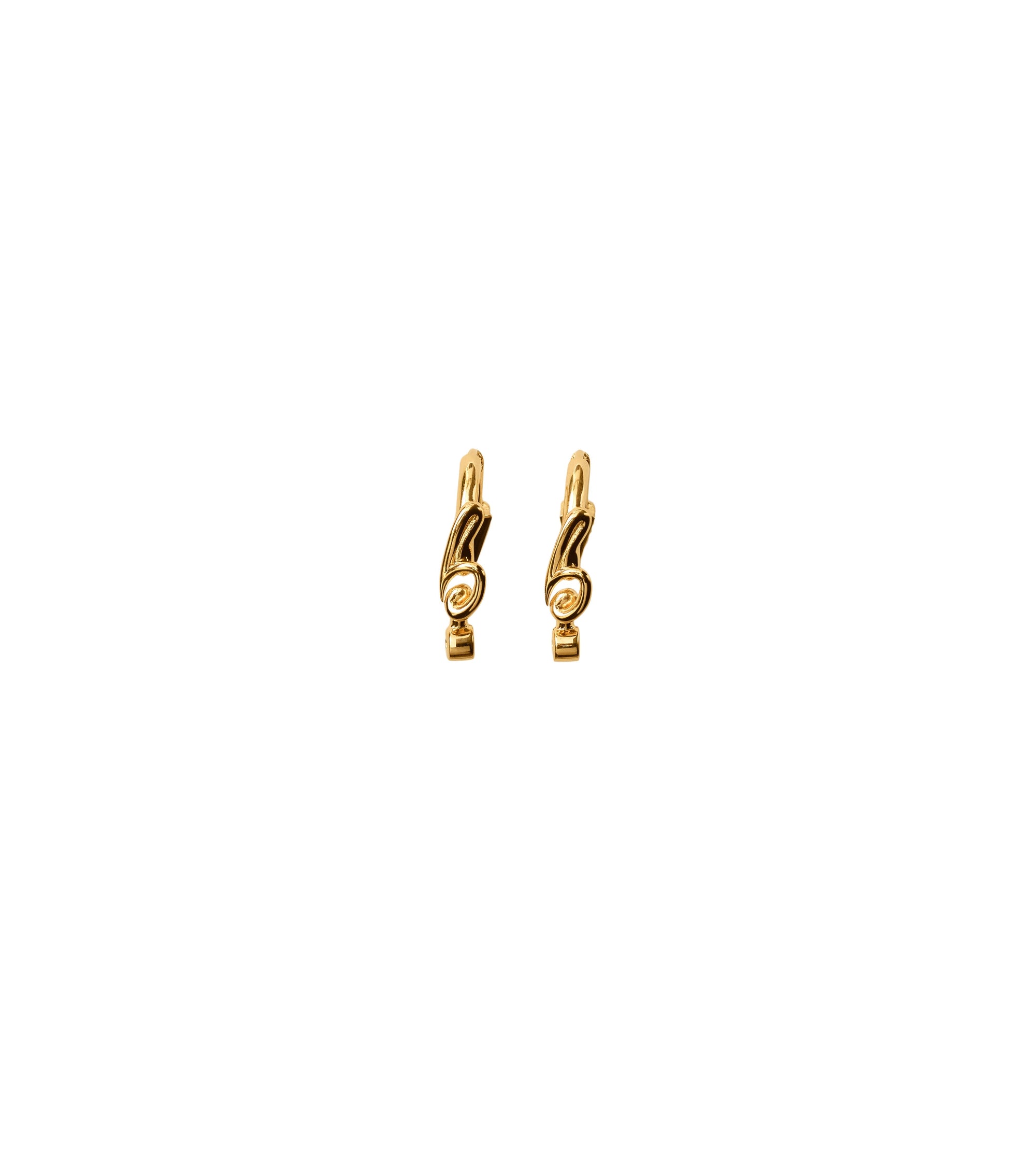 Boucles d'oreilles Hook pavées - Gold & Clear