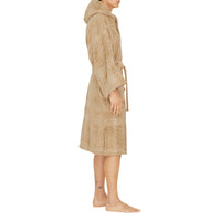 Peignoir à capuche à motif check - Archive Beige