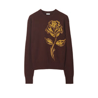 Pull en laine mélangée à motif rose - Treacle