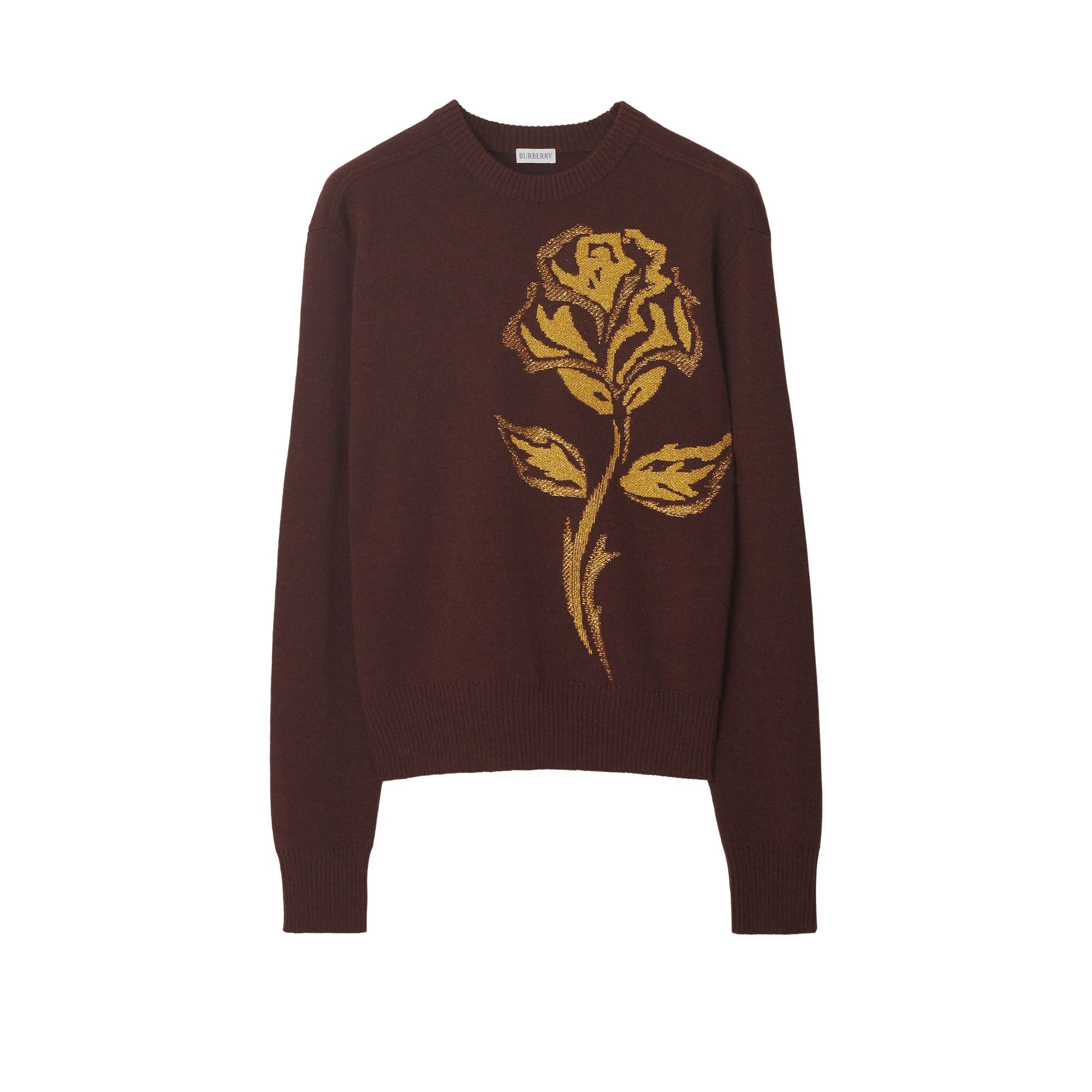 Pull en laine mélangée à motif rose - Treacle