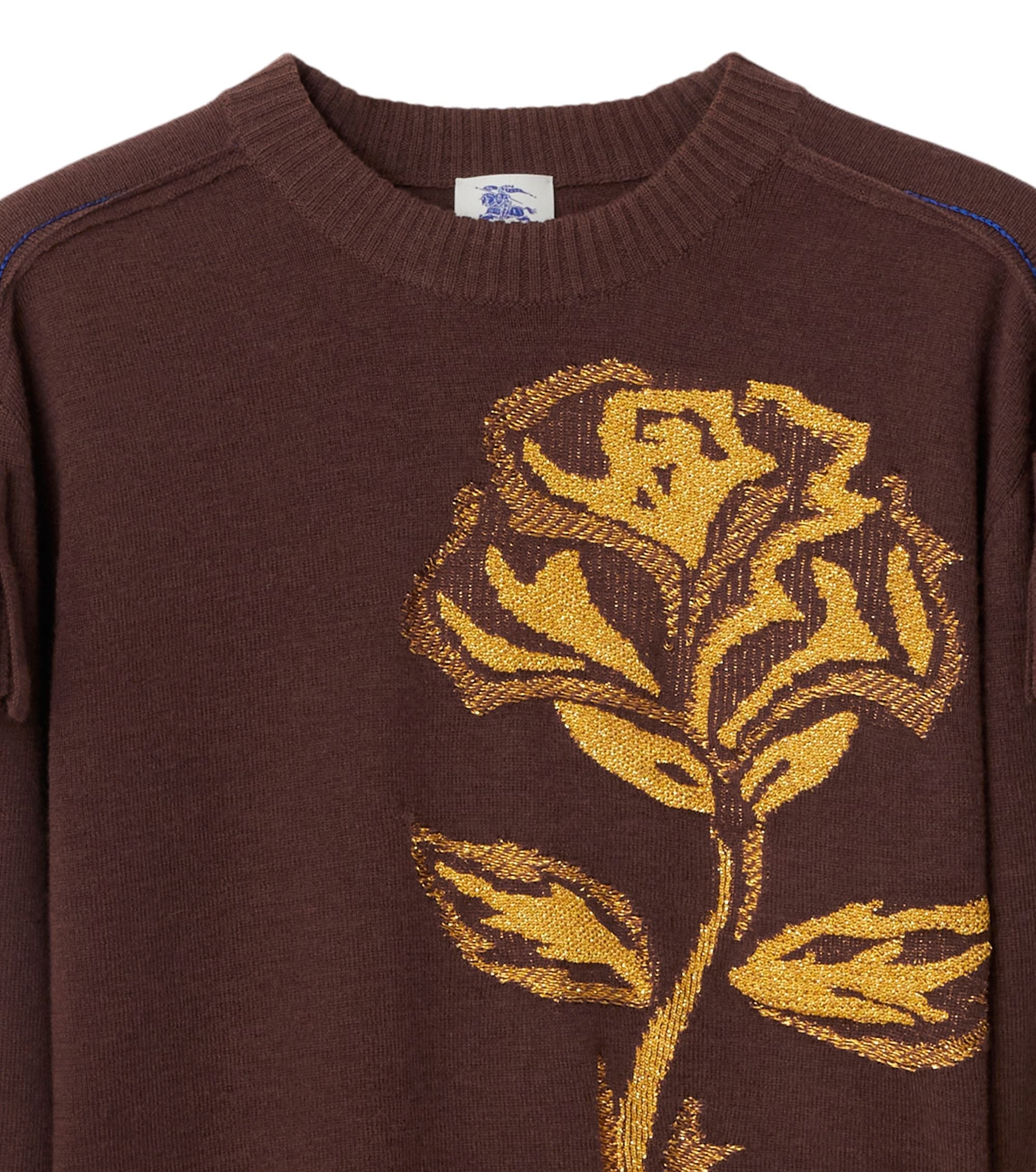 Pull en laine mélangée à motif rose - Treacle