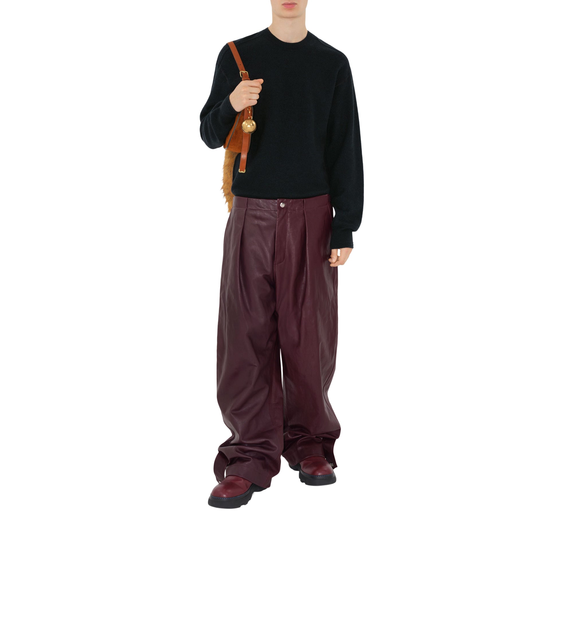 Pull ras du cou en laine - Vine Pattern