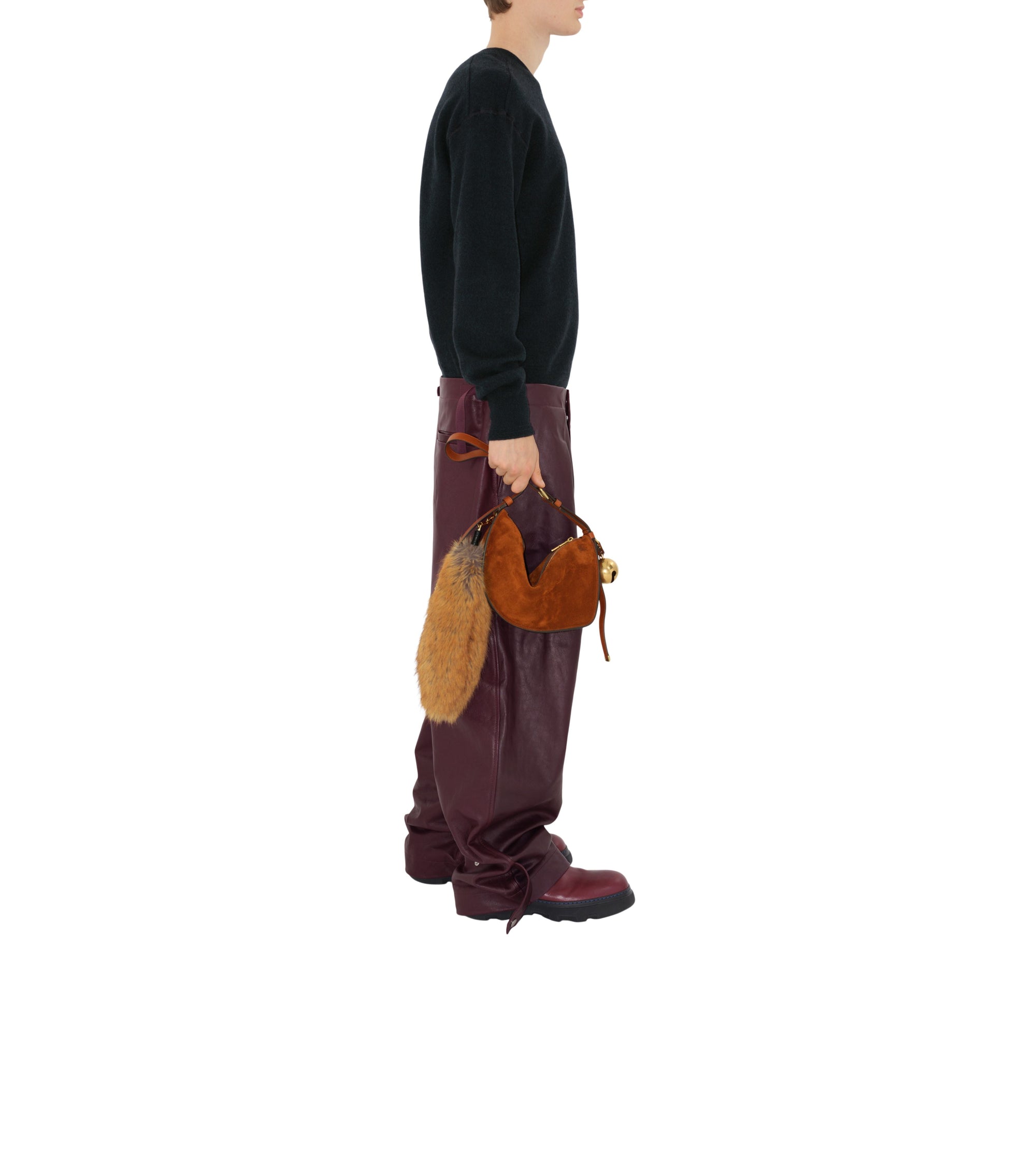 Pull ras du cou en laine - Vine Pattern