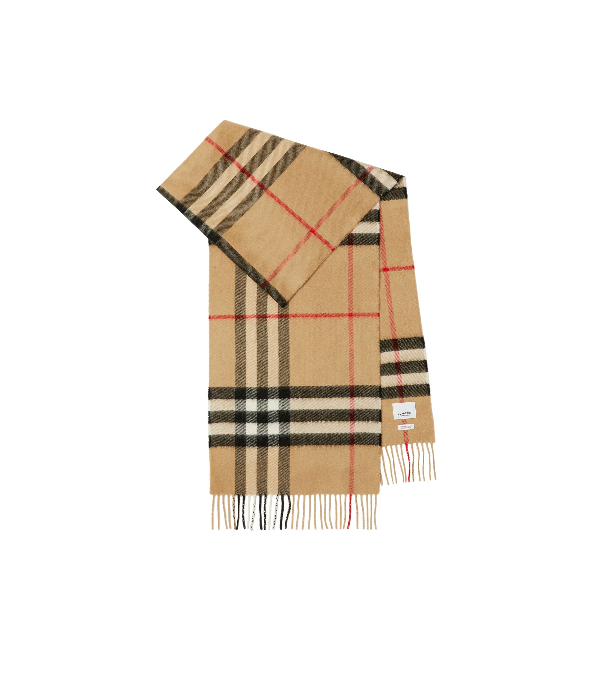 Écharpe en cachemire Burberry à motif check - Check Beige