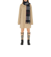 Écharpe en cachemire à motif check - Navy