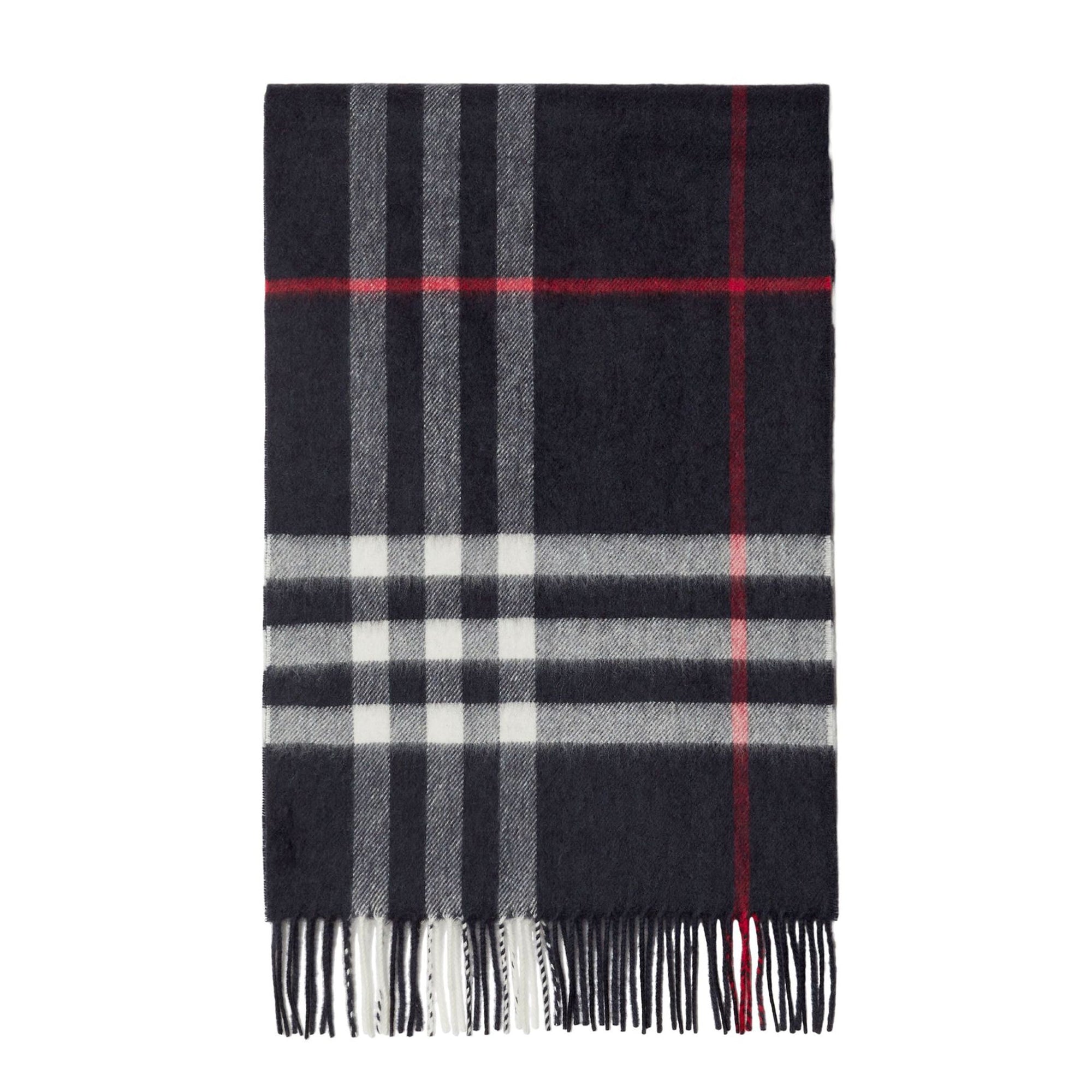 Écharpe en cachemire à motif check - Navy