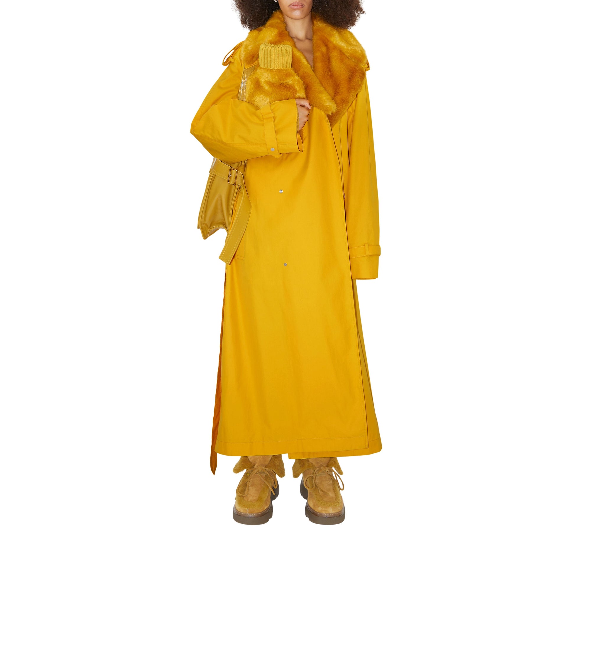 Bottines montantes en shearling - Manilla & Amber Yellow