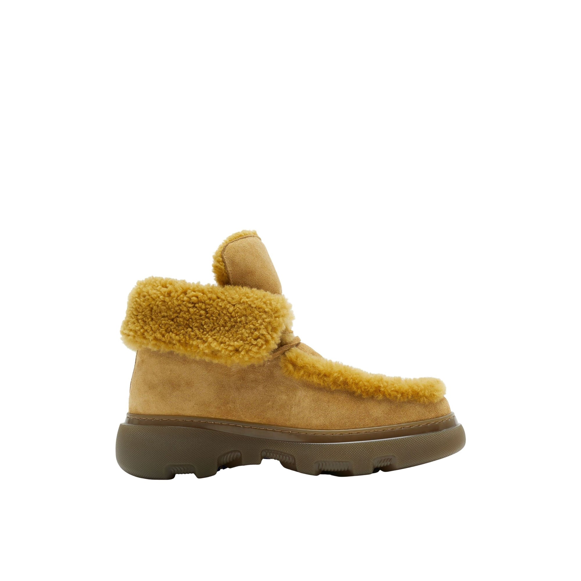 Bottines montantes en shearling - Manilla & Amber Yellow