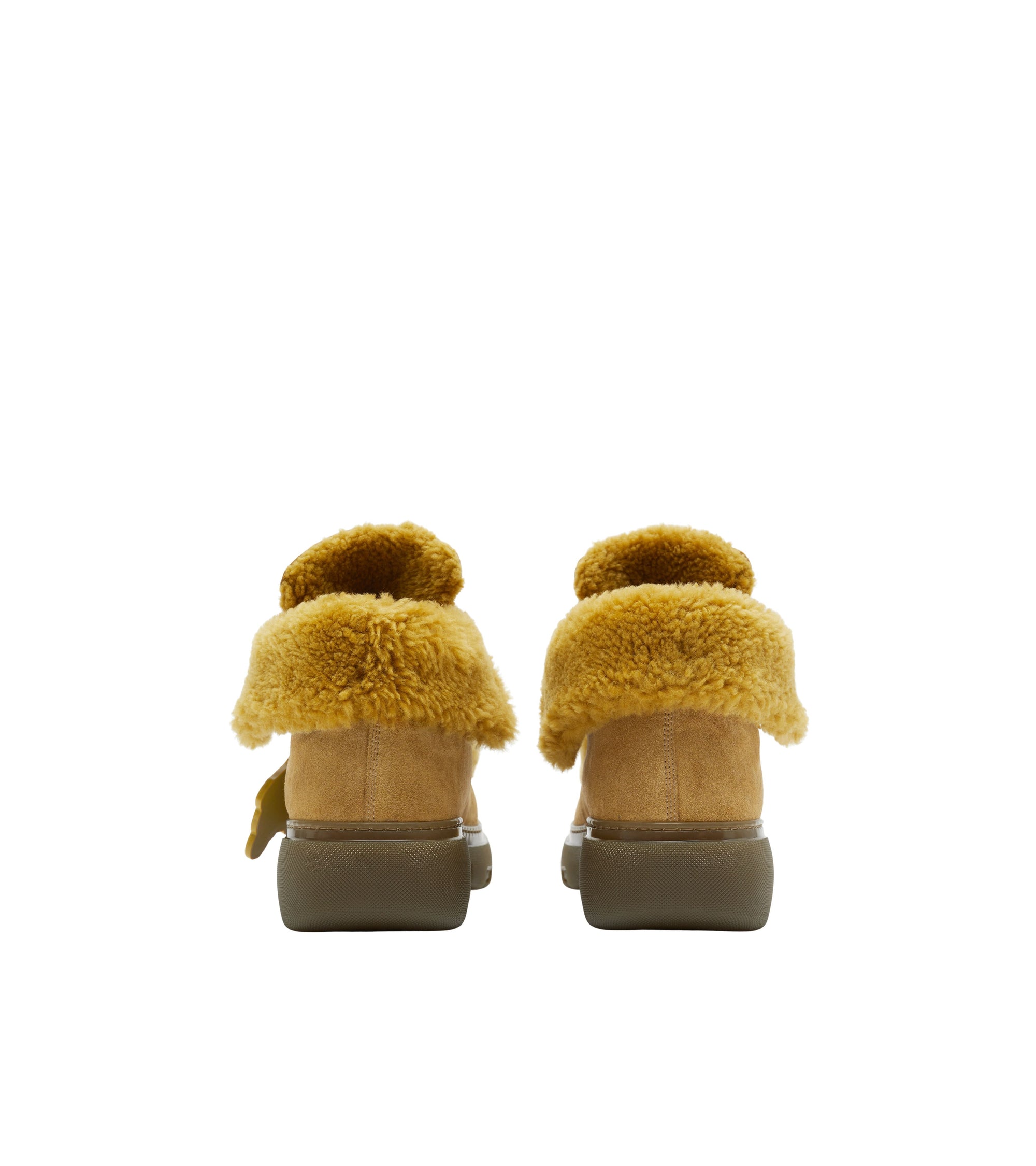 Bottines montantes en shearling - Manilla & Amber Yellow