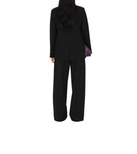 Pantalon tailleur en laine mélangée - Black