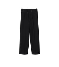 Pantalon tailleur en laine mélangée - Black