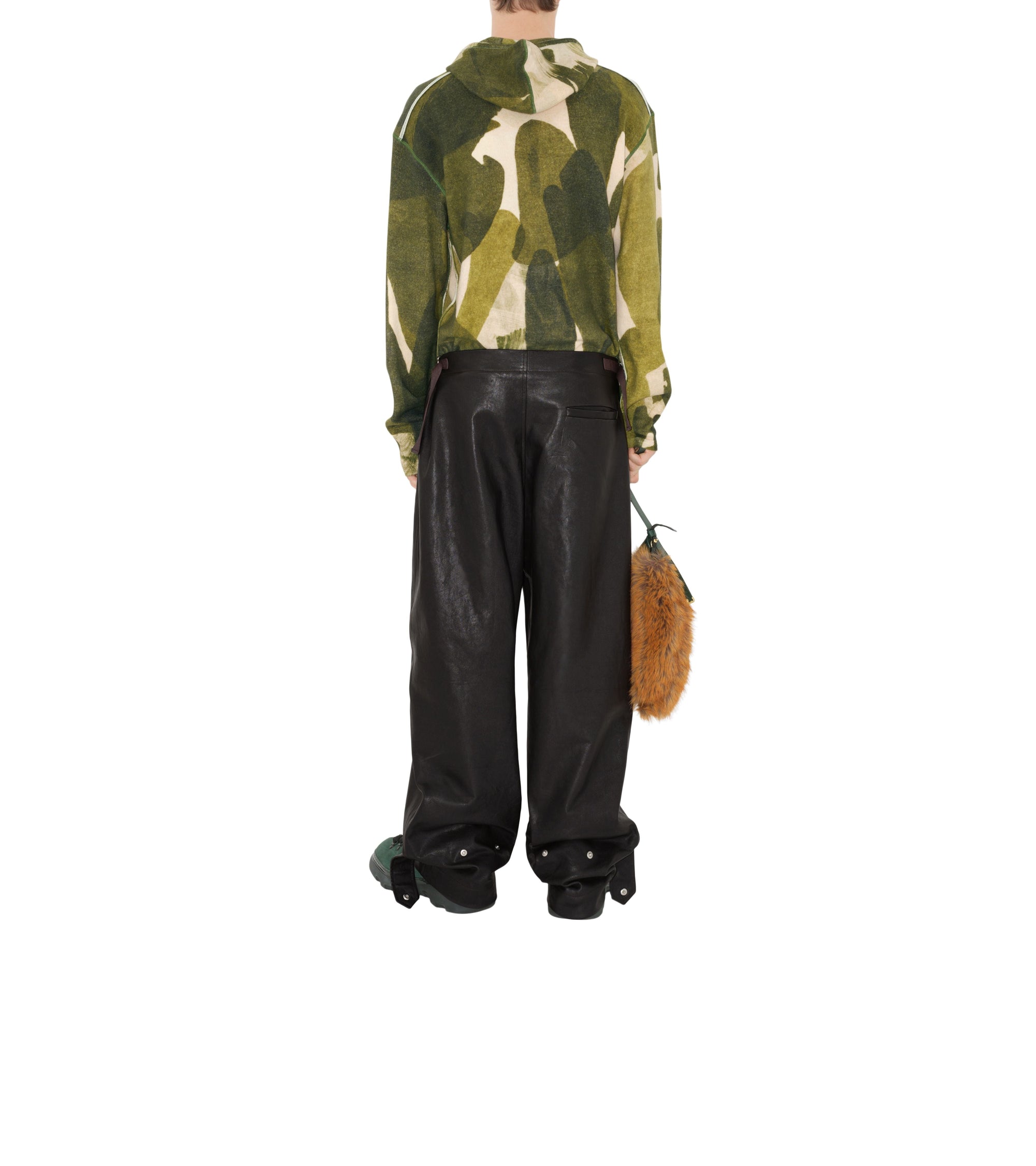 Sweat à capuche en laine à imprimé camouflage - Shrub Pattern