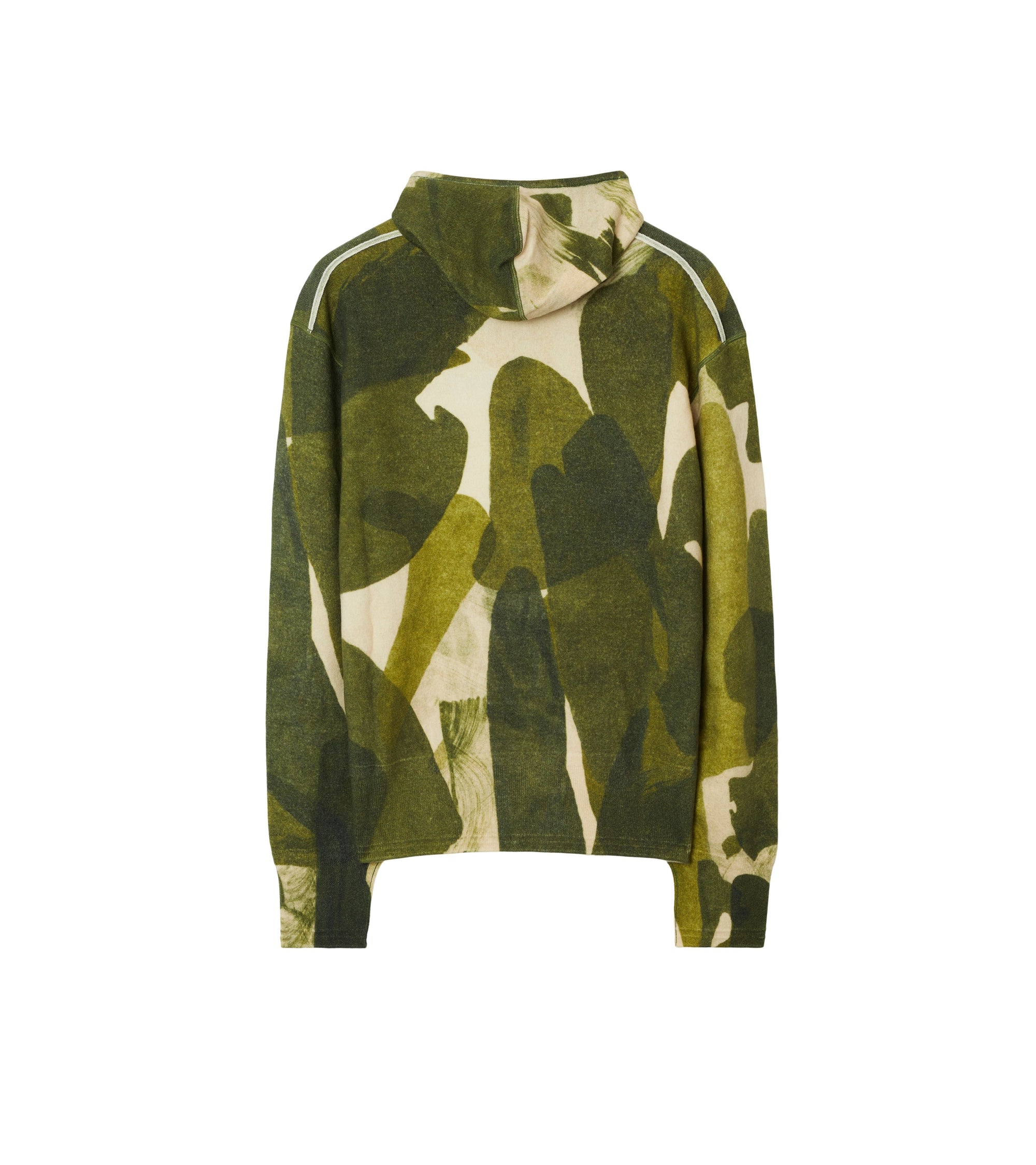 Sweat à capuche en laine à imprimé camouflage - Shrub Pattern