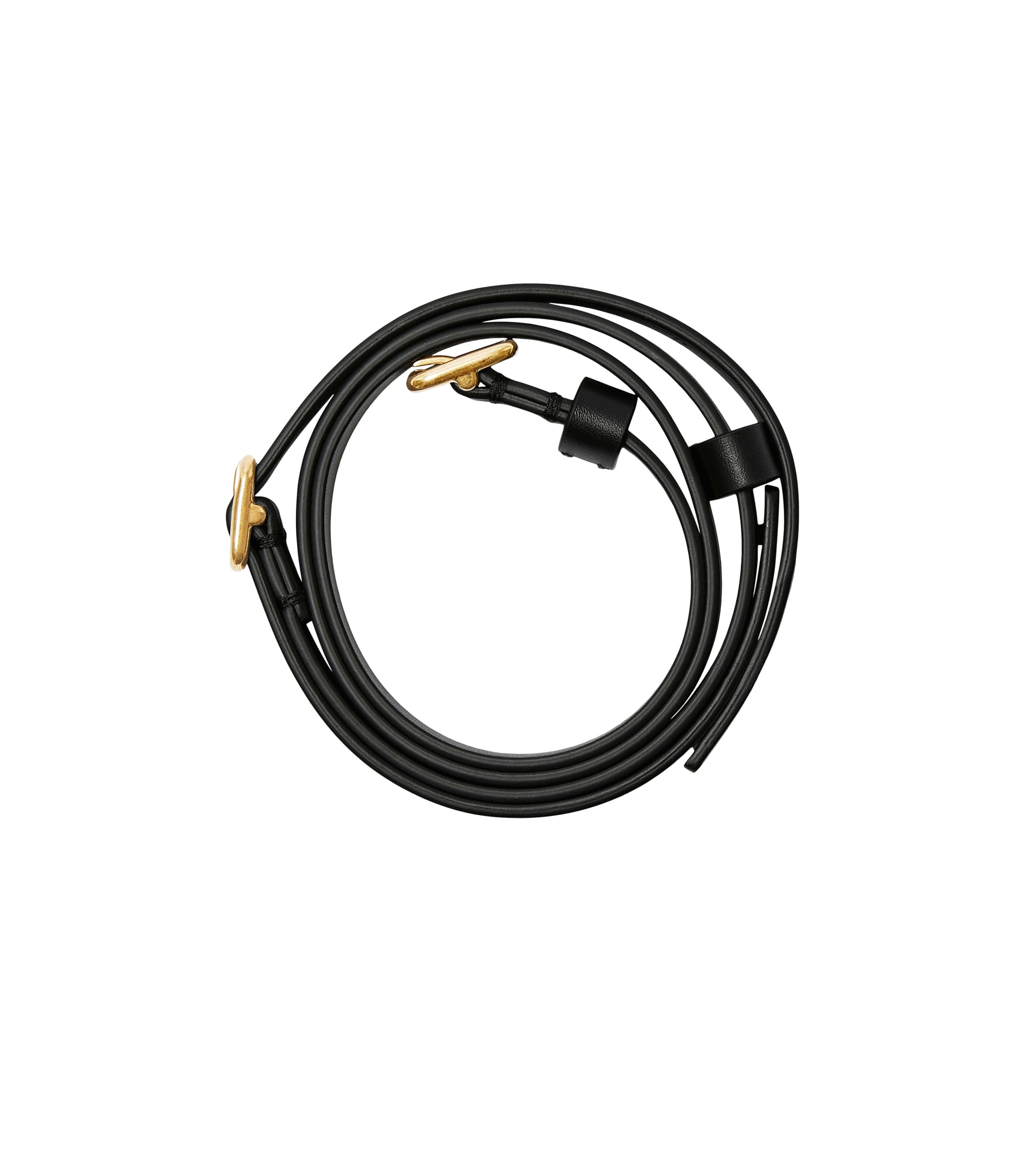 Ceinture B Buckle double en cuir - Black