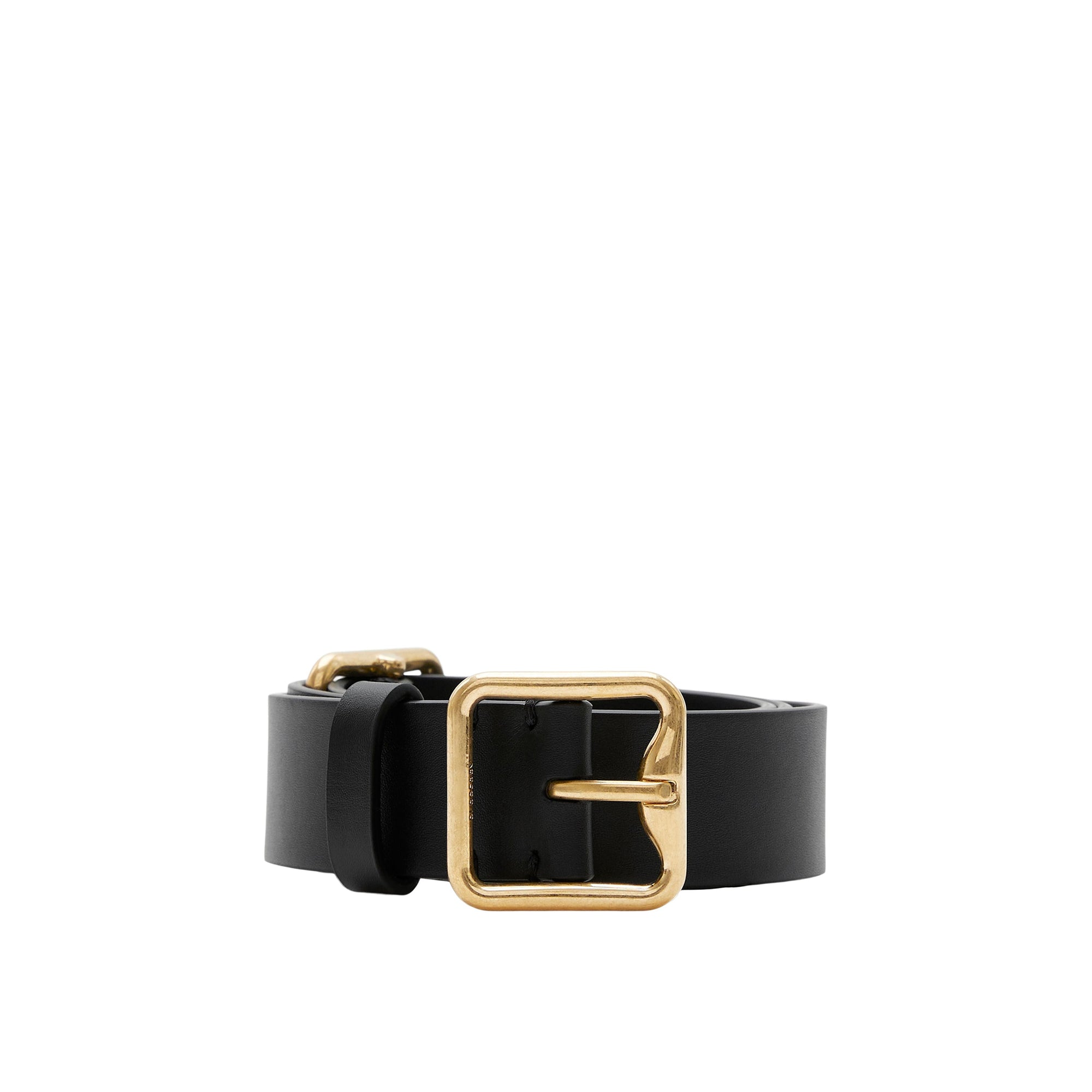 Ceinture B Buckle double en cuir - Black