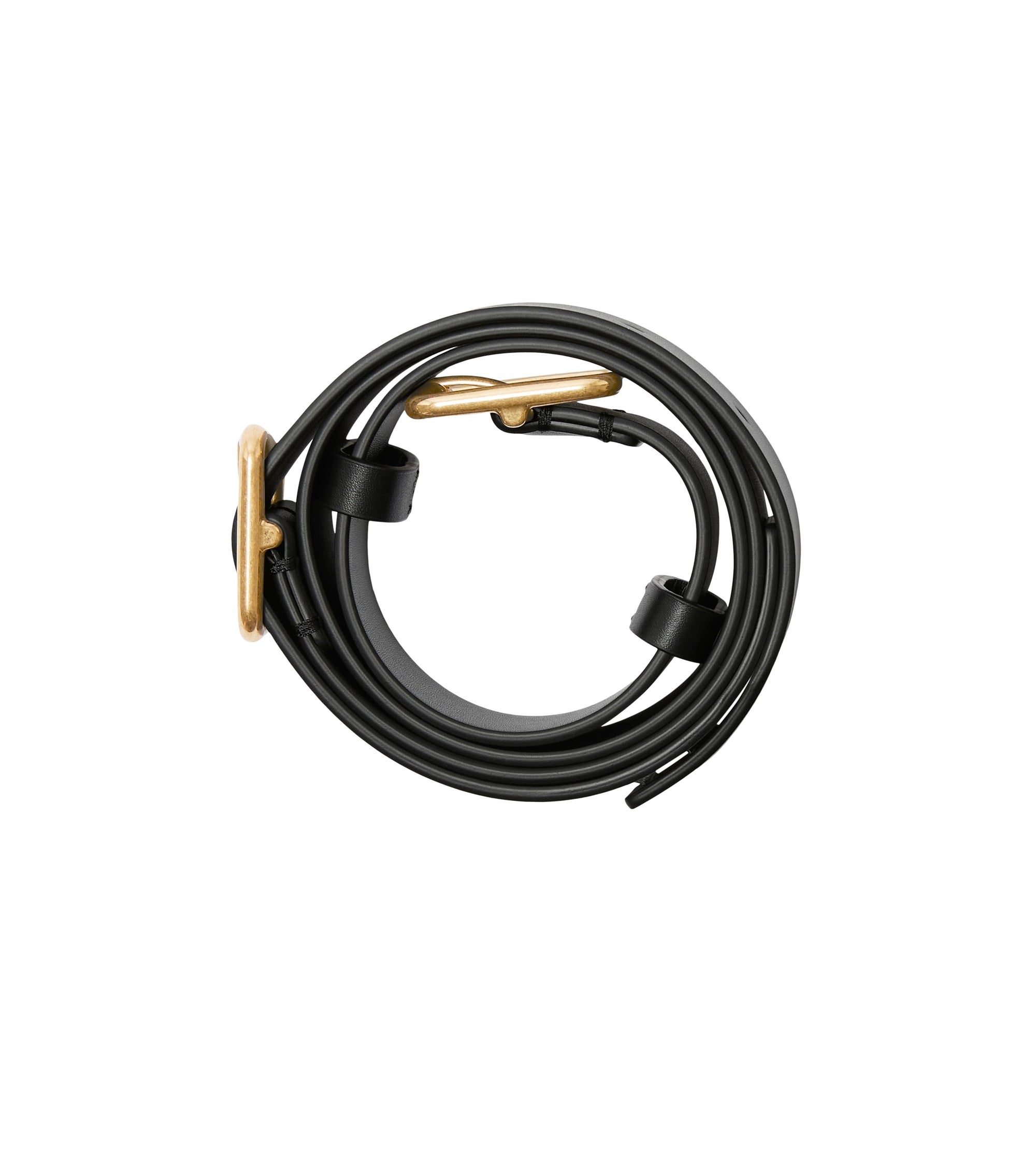 Ceinture B Buckle double en cuir - Black