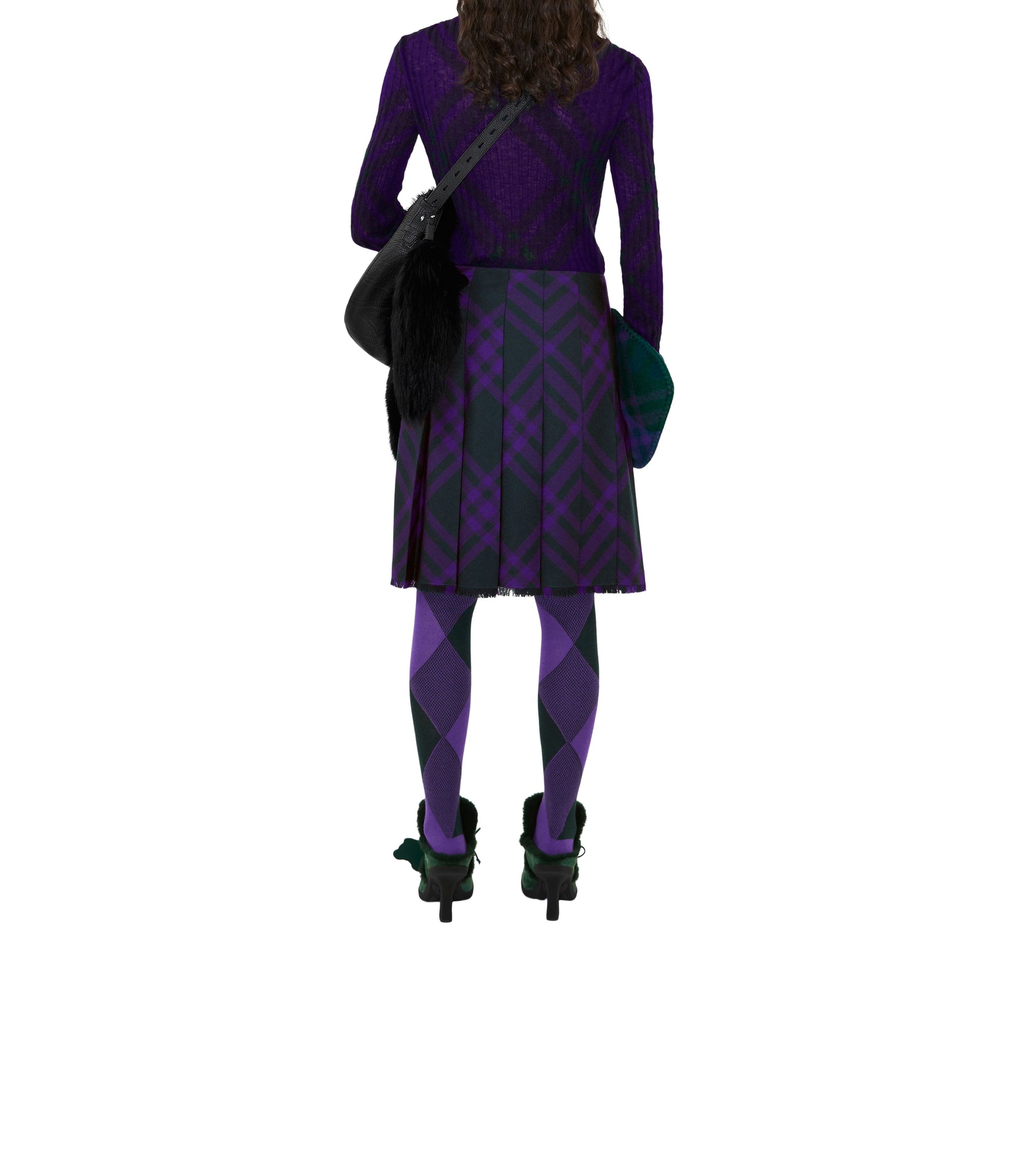Kilt en laine à motif check - Deep Royal Check